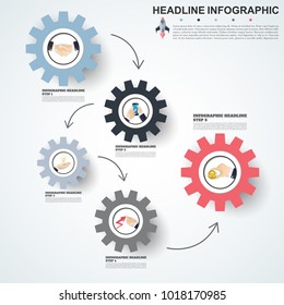 Abstract infographics number options template. Vector illustration. Can be used for workflow layout, diagram, business step options, banner, web design.