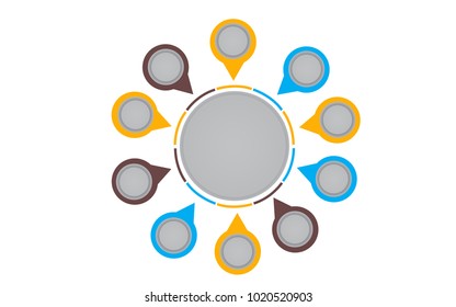 Abstract infographics number options template.