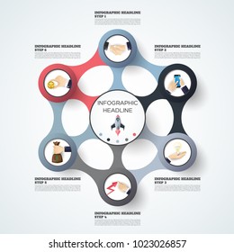Abstract infographics number options template. Vector illustration. Can be used for workflow layout, diagram, business step options, banner, web design.
