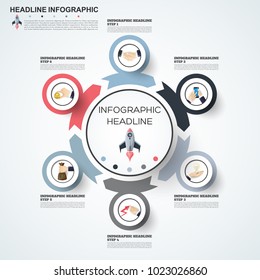 Abstract infographics number options template. Vector illustration. Can be used for workflow layout, diagram, business step options, banner, web design.