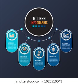 Abstract infographics number options template. Vector illustration. Can be used for workflow layout, diagram, business step options, banner, web design.