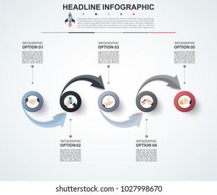 Abstract infographics number options template. Vector illustration. Can be used for workflow layout, diagram, business step options, banner, web design.