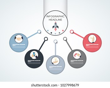 Abstract infographics number options template. Vector illustration. Can be used for workflow layout, diagram, business step options, banner, web design.