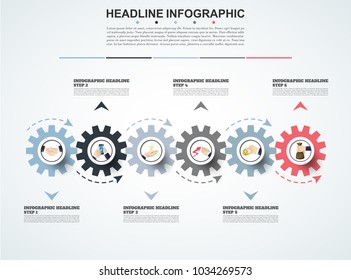 Abstract infographics number options template. Vector illustration. Can be used for workflow layout, diagram, business step options, banner, web design.
