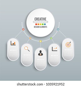 Abstract infographics number options template. Vector illustration. Can be used for workflow layout, diagram, business step options, banner, web design.