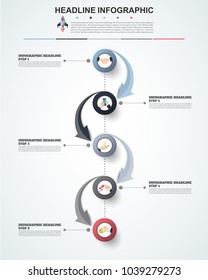 Abstract infographics number options template. Vector illustration. Can be used for workflow layout, diagram, business step options, banner, web design.