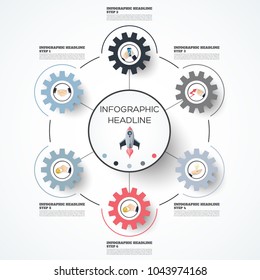 Abstract infographics number options template. Vector illustration. Can be used for workflow layout, diagram, business step option, banner, web design.