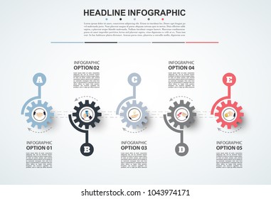 Abstract infographics number options template. Vector illustration. Can be used for workflow layout, diagram, business step option, banner, web design.