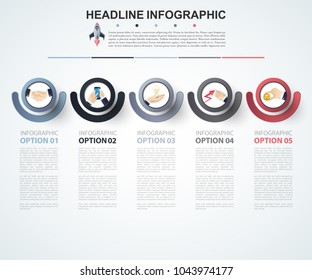 Abstract infographics number options template. Vector illustration. Can be used for workflow layout, diagram, business step option, banner, web design.