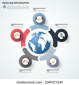 Abstract infographics number options template. Vector illustration. Can be used for workflow layout, diagram, business step options, banner, web design.