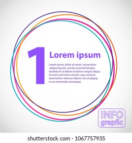 Abstract infographics number options template. Vector illustration. Can be used for workflow layout, diagram, business step options, banner, web design