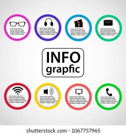 Abstract infographics number options template. Vector illustration. Can be used for workflow layout, diagram, business step options, banner, web design