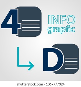 Abstract infographics number options template. Vector illustration. Can be used for workflow layout, diagram, business step options, banner, web design.