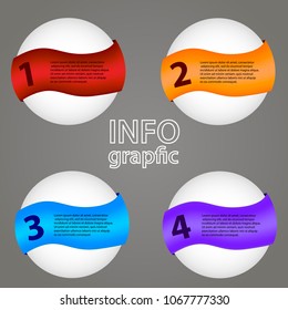 Abstract infographics number options template. Vector illustration. Can be used for workflow layout, diagram, business step options, banner, web design.