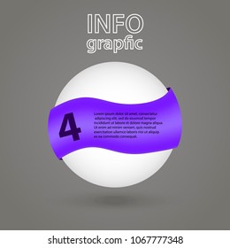 Abstract infographics number options template. Vector illustration. Can be used for workflow layout, diagram, business step options, banner, web design.