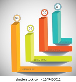 Abstract infographics number options template. Can be used for workflow layout diagram business step options banner web design.Vector element illustration.