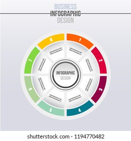 Abstract infographics number options template. Vector illustration. Can be used for workflow layout, diagram, business step options, banner, web design.
