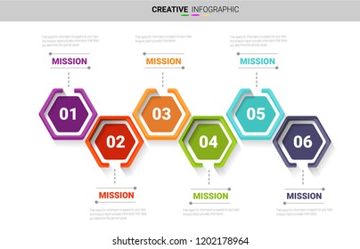 Abstract infographics number options template with steps, with 6 label. Can be used for workflow layout, diagram, business step options, banner, web design. Vector eps 10