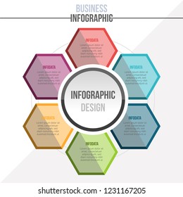 Abstract infographics number options template. Vector illustration. Can be used for workflow layout, diagram, business step options, banner, web design.