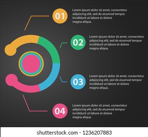 Abstract infographics number options template. Vector illustration. Can be used for workflow layout, diagram, business step options, banner, web design.