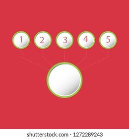 Abstract infographics number options template. Vector illustration. Can be used for workflow layout, diagram, business step options, banner, web design.