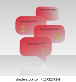 Abstract infographics number options template. Vector illustration. Can be used for workflow layout, diagram, business step options, banner, web design.