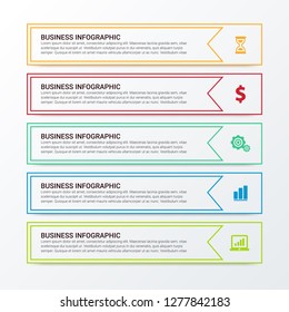 Abstract infographics number options template. Vector illustration.  Business data visualization. Process chart. Abstract elements of graph, diagram with steps, options, parts or processes. Vector