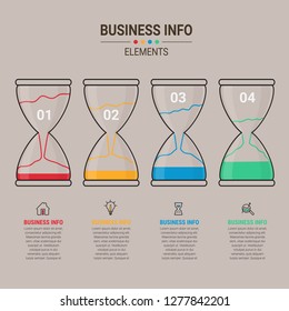 Abstract infographics number options template. Vector illustration.  Business data visualization. Process chart. Abstract elements of graph, diagram with steps, options, parts or processes. Vector