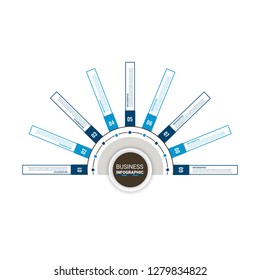Abstract infographics number options template. Vector illustration.  Business data visualization. Process chart. Abstract elements of graph, diagram with steps, options, parts or processes. Vector
