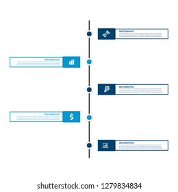 Abstract infographics number options template. Vector illustration.  Business data visualization. Process chart. Abstract elements of graph, diagram with steps, options, parts or processes. Vector