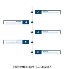Abstract infographics number options template. Vector illustration.  Business data visualization. Process chart. Abstract elements of graph, diagram with steps, options, parts or processes. Vector