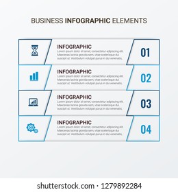 Abstract infographics number options template. Vector illustration.  Business data visualization. Process chart. Abstract elements of graph, diagram with steps, options, parts or processes. Vector