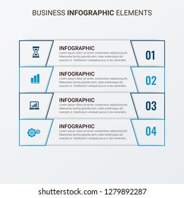 Abstract infographics number options template. Vector illustration.  Business data visualization. Process chart. Abstract elements of graph, diagram with steps, options, parts or processes. Vector