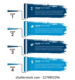 Abstract infographics number options template. Vector illustration.  Business data visualization. Process chart. Abstract elements of graph, diagram with steps, options, parts or processes. Vector