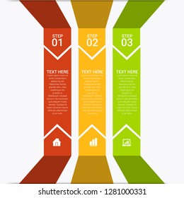 Abstract infographics number options template. Vector illustration.  Business data visualization. Process chart. Abstract elements of graph, diagram with steps, options, parts or processes. Vector