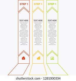 Abstract infographics number options template. Vector illustration.  Business data visualization. Process chart. Abstract elements of graph, diagram with steps, options, parts or processes. Vector