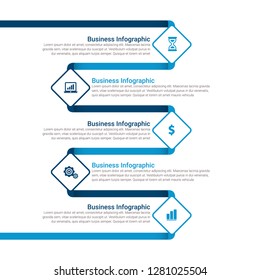Vorlage für abstrakte Infografik-Zahlenoptionen. Vektorillustration.Visualisierung von Geschäftsdaten. Prozessdiagramm. Abstrakte Elemente von Graphen, Diagramm mit Schritten, Optionen, Teilen oder Prozessen. Vektorillustration