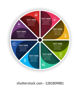 Abstract infographics number options template. Vector illustration.  Business data visualization. Process chart. Abstract elements of graph, diagram with steps, options, parts or processes. Vector