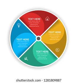 Abstract infographics number options template. Vector illustration.  Business data visualization. Process chart. Abstract elements of graph, diagram with steps, options, parts or processes. Vector