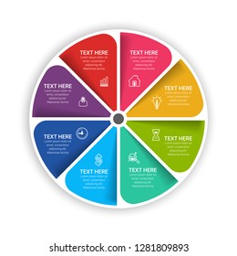 Abstract infographics number options template. Vector illustration.  Business data visualization. Process chart. Abstract elements of graph, diagram with steps, options, parts or processes. Vector
