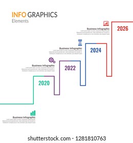 Abstract infographics number options template. Vector illustration.  Business data visualization. Process chart. Abstract elements of graph, diagram with steps, options, parts or processes. Vector