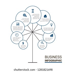 Abstract infographics number options template. Vector illustration.  Business data visualization. Process chart. Abstract elements of graph, diagram with steps, options, parts or processes. Vector