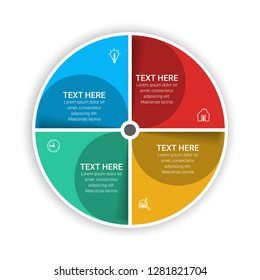 Abstract infographics number options template. Vector illustration.  Business data visualization. Process chart. Abstract elements of graph, diagram with steps, options, parts or processes. Vector