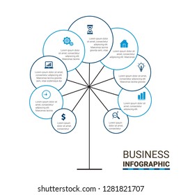 Abstract infographics number options template. Vector illustration.  Business data visualization. Process chart. Abstract elements of graph, diagram with steps, options, parts or processes. Vector