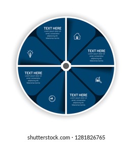 Abstract infographics number options template. Vector illustration.  Business data visualization. Process chart. Abstract elements of graph, diagram with steps, options, parts or processes. Vector