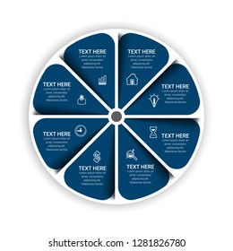 Abstract infographics number options template. Vector illustration.  Business data visualization. Process chart. Abstract elements of graph, diagram with steps, options, parts or processes. Vector