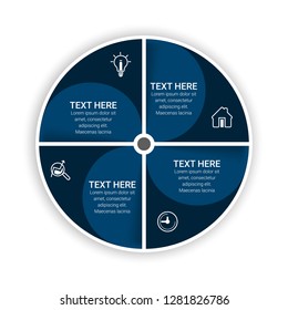 Abstract infographics number options template. Vector illustration.  Business data visualization. Process chart. Abstract elements of graph, diagram with steps, options, parts or processes. Vector