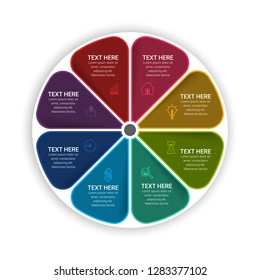 Abstract infographics number options template. Vector illustration.  Business data visualization. Process chart. Abstract elements of graph, diagram with steps, options, parts or processes. Vector