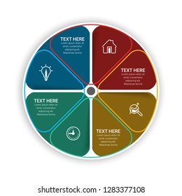 Abstract infographics number options template. Vector illustration.  Business data visualization. Process chart. Abstract elements of graph, diagram with steps, options, parts or processes. Vector