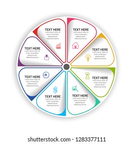Abstract infographics number options template. Vector illustration.  Business data visualization. Process chart. Abstract elements of graph, diagram with steps, options, parts or processes. Vector